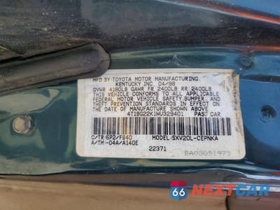 Zdjęcie 12 z 12 samochodu: 1998 TOYOTA CAMRY LE VIN:4T1BG22K1WU329401 - miniatura