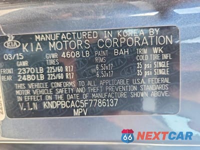 Zdjęcie 12 z 12 samochodu: 2015 KIA SPORTAGE LX VIN:KNDPBCAC5F7786137 - miniatura