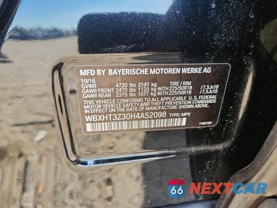 Zdjęcie 13 z 13 samochodu: 2017 BMW X1 XDRIVE28I VIN:WBXHT3Z30H4A52098 - miniatura