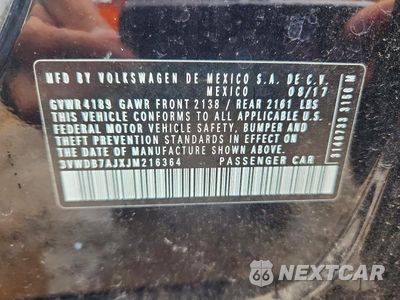 Zdjęcie 12 z 12 samochodu: 2018 VOLKSWAGEN JETTA SE VIN:3VWDB7AJXJM216364 - miniatura