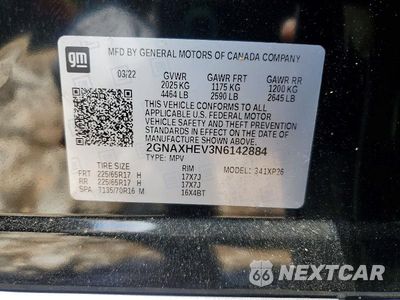 Zdjęcie 13 z 13 samochodu: 2022 CHEVROLET EQUINOX LS VIN:2GNAXHEV3N6142884 - miniatura