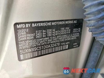 Zdjęcie 13 z 13 samochodu: 2013 BMW X3 XDRIVE28I VIN:5UXWX9C51D0A32478 - miniatura