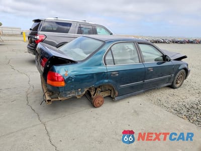 Trzecie zdjęcie samochodu z tyłu: 1998 HONDA CIVIC LX VIN:1HGEJ6676WL010454 - miniatura