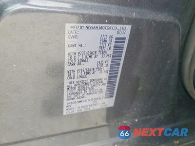 Zdjęcie 13 z 13 samochodu: 2017 NISSAN PATHFINDER S VIN:5N1DR2MM3HC908867 - miniatura