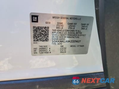 Zdjęcie 12 z 12 samochodu: 2019 GMC ACADIA SLE VIN:1GKKNKLA9KZ225627 - miniatura