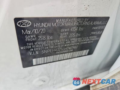 Zdjęcie 12 z 12 samochodu: 2020 HYUNDAI SONATA LIMITED VIN:5NPEH4J25LH047960 - miniatura