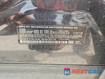 Zdjęcie 13 z 13 samochodu: 2020 BMW X3 SDRIVE30I VIN:5UXTY3C04L9D63079 - miniatura