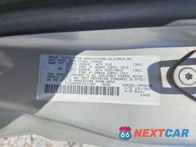 Zdjęcie 12 z 12 samochodu: 2003 TOYOTA TACOMA XTRACAB PRERUNNER VIN:5TESN92N93Z231393 - miniatura