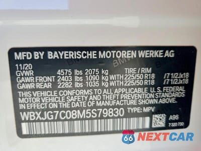 Zdjęcie 14 z 14 samochodu: 2021 BMW X1 SDRIVE28I VIN:WBXJG7C08M5S79830 - miniatura