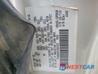 Zdjęcie 12 z 12 samochodu: 2000 TOYOTA TACOMA XTRACAB PRERUNNER VIN:4TASN92N3YZ663332 - miniatura