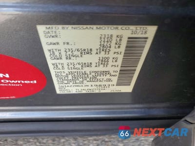 Zdjęcie 13 z 13 samochodu: 2018 NISSAN MURANO S VIN:5N1AZ2MG1JN198939 - miniatura