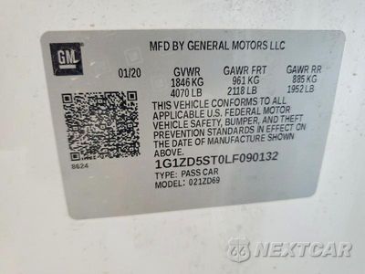 Zdjęcie 12 z 12 samochodu: 2020 CHEVROLET MALIBU LT VIN:1G1ZD5ST0LF090132 - miniatura