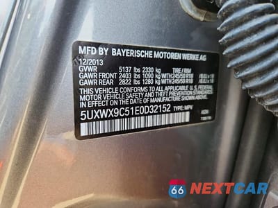 Zdjęcie 13 z 13 samochodu: 2014 BMW X3 XDRIVE28I VIN:5UXWX9C51E0D32152 - miniatura