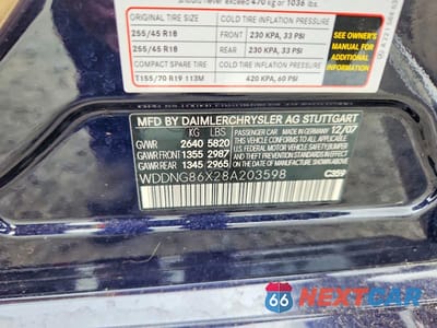 Zdjęcie 12 z 12 samochodu: 2008 MERCEDES-BENZ S 550 4MATIC VIN:WDDNG86X28A203598 - miniatura