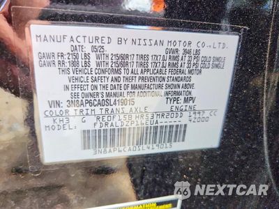 Zdjęcie 13 z 13 samochodu: 2025 NISSAN KICKS SV VIN:3N8AP6CA0SL419015 - miniatura