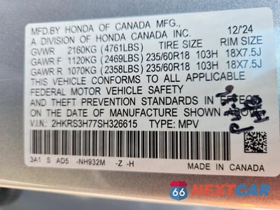 Zdjęcie 14 z 14 samochodu: 2025 HONDA CR-V EXL VIN:2HKRS3H77SH326615 - miniatura