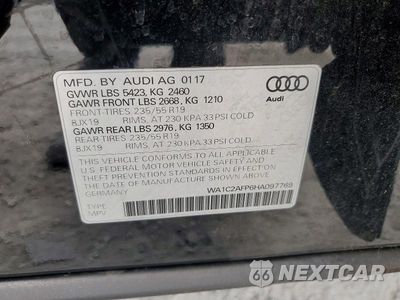 Zdjęcie 13 z 13 samochodu: 2017 AUDI Q5 PREMIUM VIN:WA1C2AFP6HA097769 - miniatura