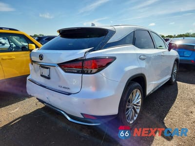 Trzecie zdjęcie samochodu z tyłu: 2021 LEXUS RX 450H VIN:2T2JGMDA2MC066809 - miniatura