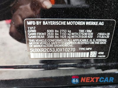 Zdjęcie 14 z 14 samochodu: 2018 BMW X5 SDRIVE35I VIN:5UXKR2C53J0X10270 - miniatura