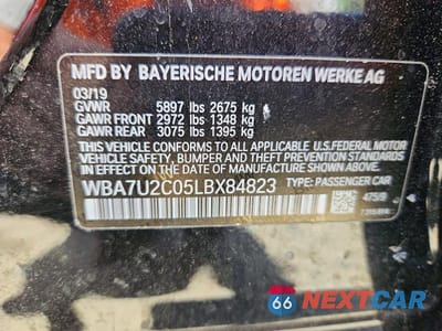 Zdjęcie 12 z 12 samochodu: 2020 BMW 750 XI VIN:WBA7U2C05LBX84823 - miniatura