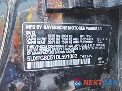 Zdjęcie 14 z 14 samochodu: 2013 BMW X6 XDRIVE50I VIN:5UXFG8C51DL591082 - miniatura