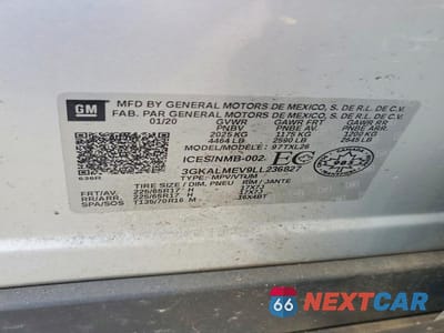 Zdjęcie 13 z 13 samochodu: 2020 GMC TERRAIN SLE VIN:3GKALMEV9LL236827 - miniatura
