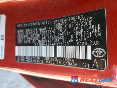 Zdjęcie 12 z 12 samochodu: 2010 TOYOTA COROLLA LE VIN:2T1BU4EE4AC329929 - miniatura