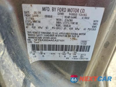 Zdjęcie 12 z 12 samochodu: 2010 FORD F250 SUPER DUTY VIN:1FTSX2B54AEA27151 - miniatura