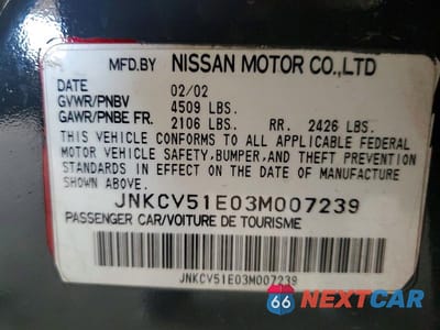 Zdjęcie 13 z 13 samochodu: 2003 INFINITI G35 BASE VIN:JNKCV51E03M007239 - miniatura