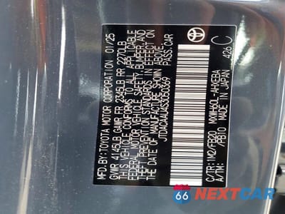Zdjęcie 12 z 12 samochodu: 2025 TOYOTA PRIUS LE VIN:JTDACAAU4S3050369 - miniatura