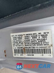 Zdjęcie 12 z 12 samochodu: 2005 HONDA CIVIC DX VP VIN:1HGEM22105L007758 - miniatura