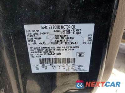 Zdjęcie 12 z 12 samochodu: 2006 FORD F250 SUPER DUTY VIN:1FTSW21P16EA21482 - miniatura