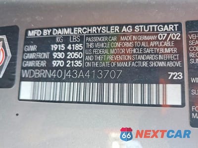 Zdjęcie 12 z 12 samochodu: 2003 MERCEDES-BENZ C 230K SPORT COUPE VIN:WDBRN40J43A413707 - miniatura