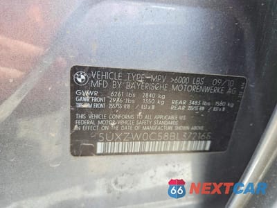 Zdjęcie 12 z 12 samochodu: 2011 BMW X5 XDRIVE35D VIN:5UXZW0C58BL372165 - miniatura