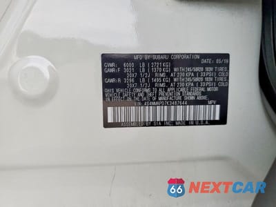 Zdjęcie 12 z 12 samochodu: 2019 SUBARU ASCENT LIMITED VIN:4S4WMAPD7K3487644 - miniatura