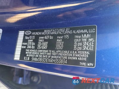 Zdjęcie 13 z 13 samochodu: 2024 HYUNDAI TUCSON SEL VIN:5NMJB3DEXRH353834 - miniatura