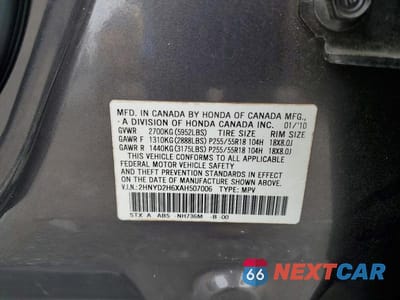 Zdjęcie 13 z 13 samochodu: 2010 ACURA MDX TECHNOLOGY VIN:2HNYD2H6XAH507006 - miniatura