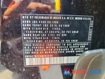 Zdjęcie 12 z 12 samochodu: 2025 VOLKSWAGEN TAOS SE BLACK VIN:3VV3C7B22SM082925 - miniatura