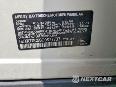 Zdjęcie 13 z 13 samochodu: 2016 BMW X5 XDR40E VIN:5UXKT0C58G0S77737 - miniatura