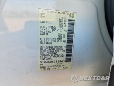 Zdjęcie 14 z 14 samochodu: 2015 NISSAN MURANO PLATINUM VIN:5N1AZ2MG6FN231943 - miniatura