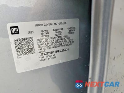 Zdjęcie 13 z 13 samochodu: 2023 CHEVROLET MALIBU LT VIN:1G1ZD5ST5PF228494 - miniatura