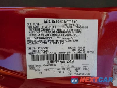 Zdjęcie 12 z 12 samochodu: 2010 FORD FOCUS SE VIN:1FAHP3FNXAW125451 - miniatura