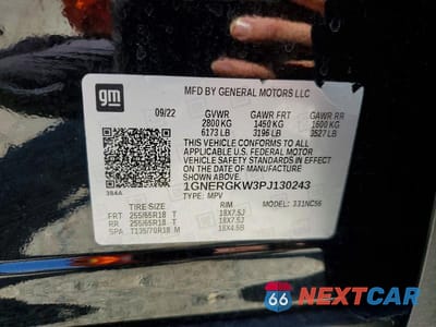 Zdjęcie 13 z 13 samochodu: 2023 CHEVROLET TRAVERSE LT VIN:1GNERGKW3PJ130243 - miniatura