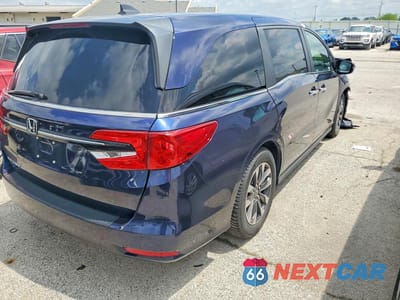 Trzecie zdjęcie samochodu z tyłu: 2022 HONDA ODYSSEY EXL VIN:5FNRL6H75NB060786 - miniatura
