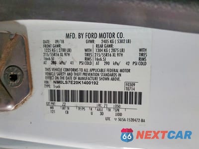 Zdjęcie 12 z 12 samochodu: 2019 FORD TRANSIT CONNECT XL VIN:NM0LS7E20K1400192 - miniatura