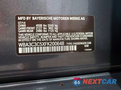 Zdjęcie 12 z 12 samochodu: 2015 BMW 320 I XDRIVE VIN:WBA3C3C5XFK200648 - miniatura
