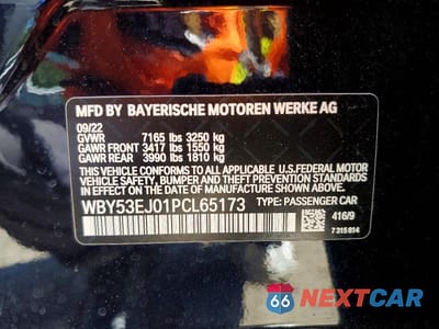 Zdjęcie 13 z 13 samochodu: 2023 BMW I7 XDRIVE60 VIN:WBY53EJ01PCL65173 - miniatura