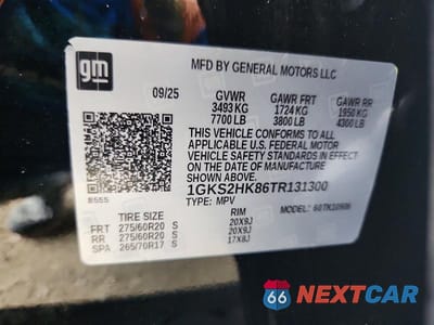 Zdjęcie 13 z 13 samochodu: 2026 GMC YUKON XL AT4 VIN:1GKS2HK86TR131300 - miniatura