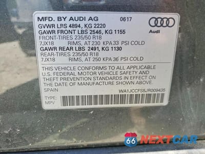 Zdjęcie 13 z 13 samochodu: 2018 AUDI Q3 PREMIUM PLUS VIN:WA1JCCFS5JR009435 - miniatura