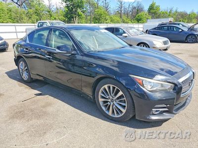 Czwarte zdjęcie samochodu z boku: 2019 INFINITI Q50 3.0T LUXE VIN:JN1EV7AR4KM550247 - miniatura